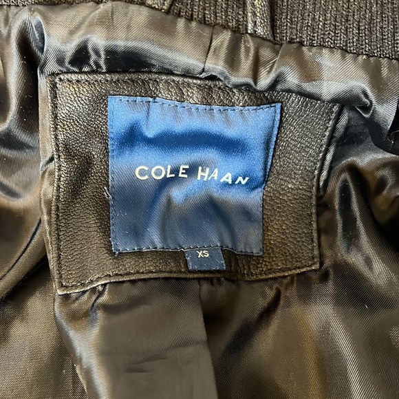 COLE HAAN LEATHER JACKET XS - Picture 13 of 16